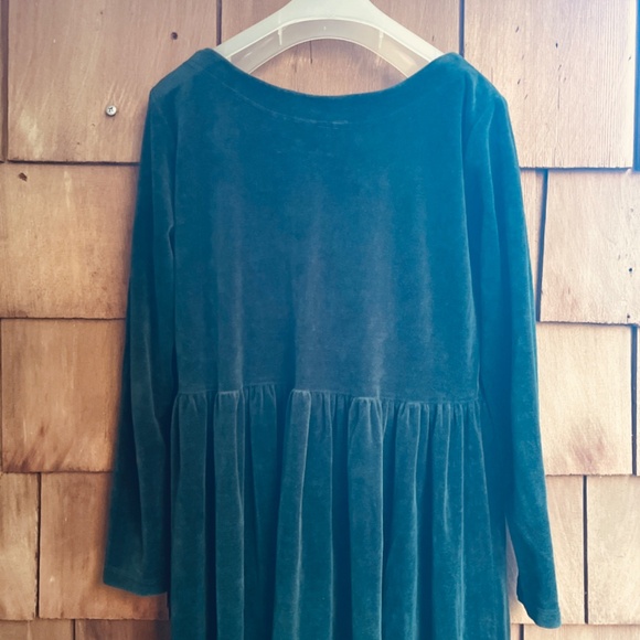 Cotton Ginny Rare Vintage Christmas Cotton  Velvet Midi Emerald Green Dress SP - Picture 11 of 12